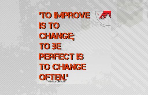 To improve is to change